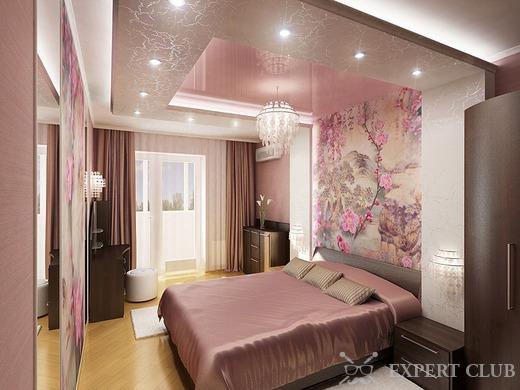 Розовая спальня - смелое решение