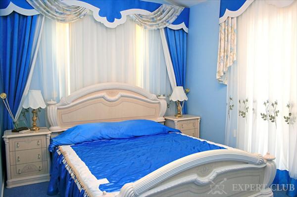 Синяя спальня как вариант цветового дизайна интерьера