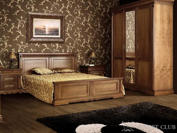 Дизайн спальни из дуба в шоколадных оттенках