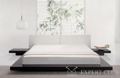 Кровать-татами – центральный элемент спальни в стиле минимализм