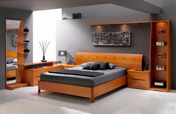 Модульная спальня может быть укомплектована дополнительными предметами