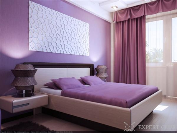 Спальня в сиреневых тонах - создаем лиловые оттенки в дизайне